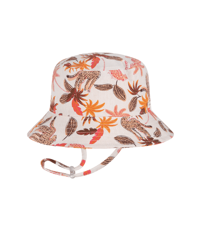 Millymook Baby Girls Bucket Hat - Orange Tropical Pattern Print - Jasmine
